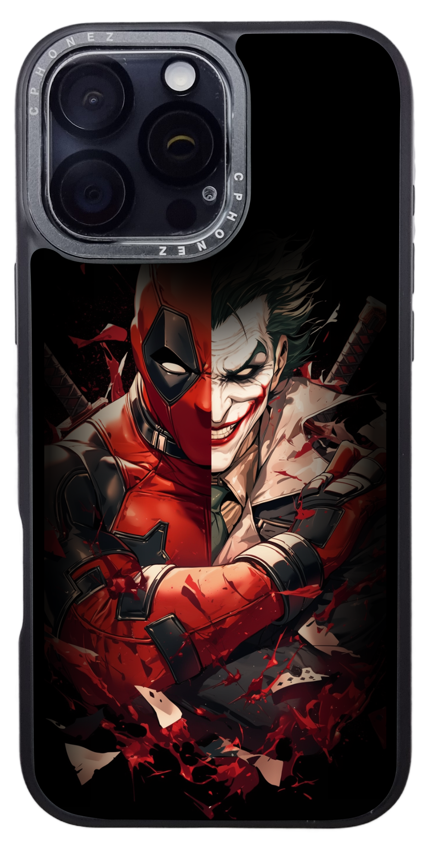 Cover Magsafe Joker&Deadpool Mezza Faccia