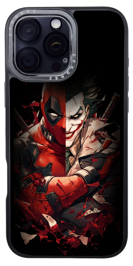 Cover Magsafe Joker&Deadpool Mezza Faccia